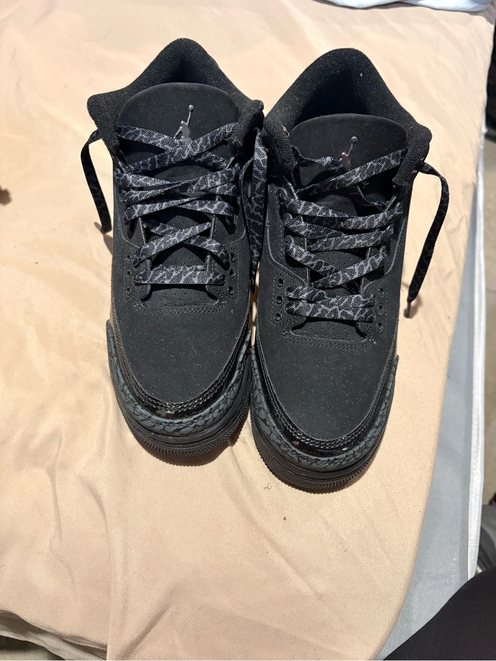 Jordan Black Elephant-Print Low Top Sneakers